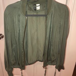 Silk bomber jacket